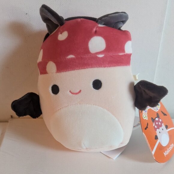 NWT 5" Malcolm Mushroom Bat Squishmallows Halloween Collectible Wings Plush Toy - Picture 2 of 10